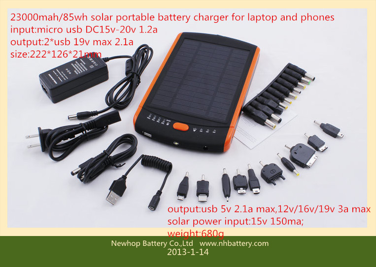 23000mAh Solar Power bank 23ah External battery 23000mah Backup Battery portable laptop battery charger For laptops iPhone samsung All mobile phone