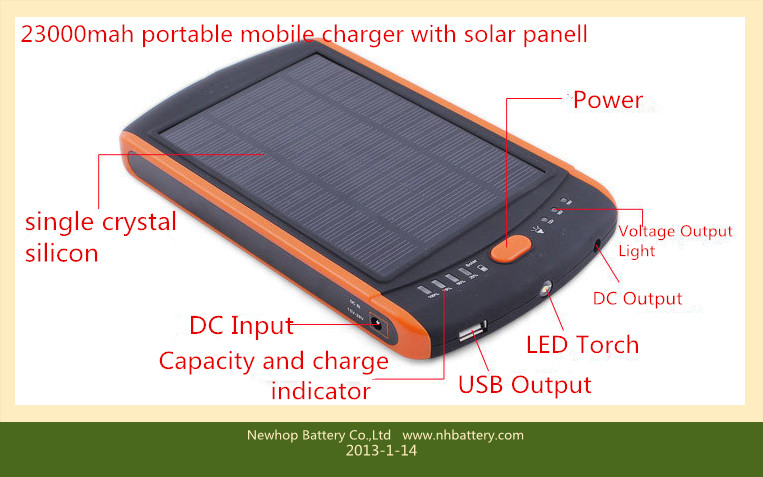 23000mAh Solar Power bank 23ah External battery 23000mah Backup Battery portable laptop battery charger For laptops iPhone samsung All mobile phone