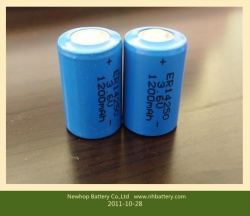 no rechargeable Lithium battery 3.6V 1/2AA 1.2A pin type primary lithium battery 3.6v 1/2AA 1200mah pin type ER14250 battery lithium battery er14250 3.6v lithium battery